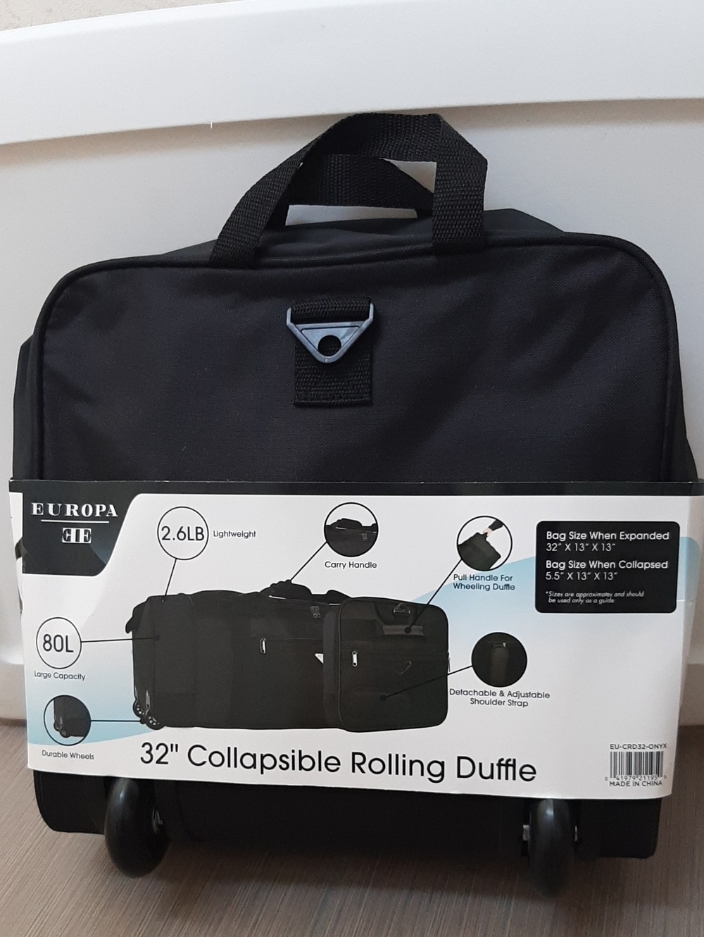 Collapsible Rolling Duffle Bag NWT